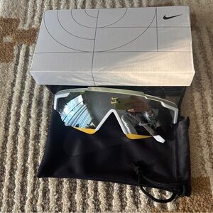 Nike Marquee Edge mirrored sunglasses in grey/chrome NIB